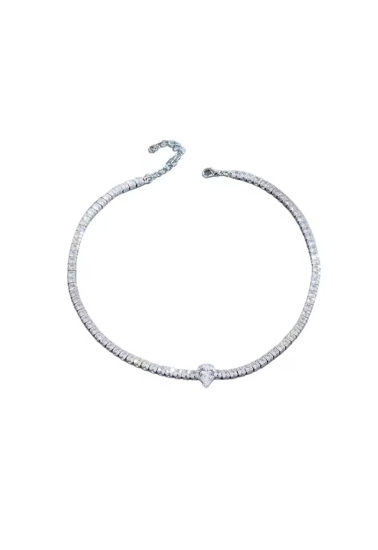 Pursehuit Colier tennis - argintiu - cu pietre din zirconiu - Nicita C1