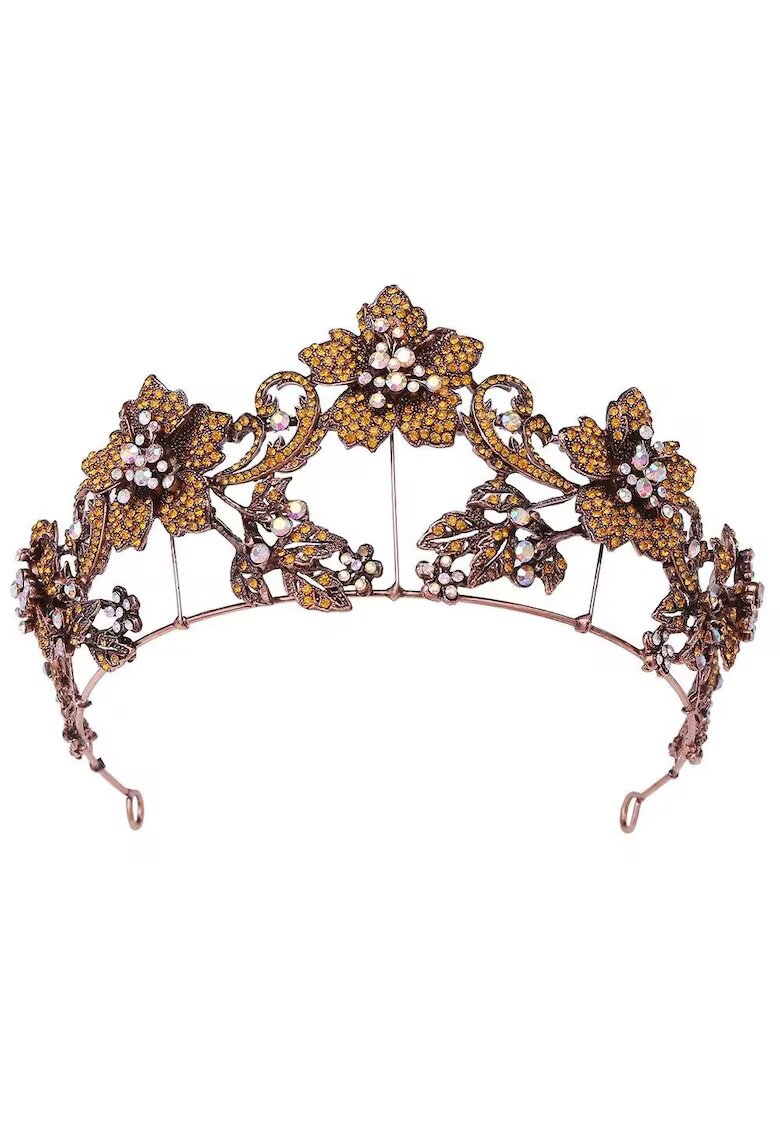 Pursehuit Coronita aurie - cu flori si pietre - Nikita C10 -