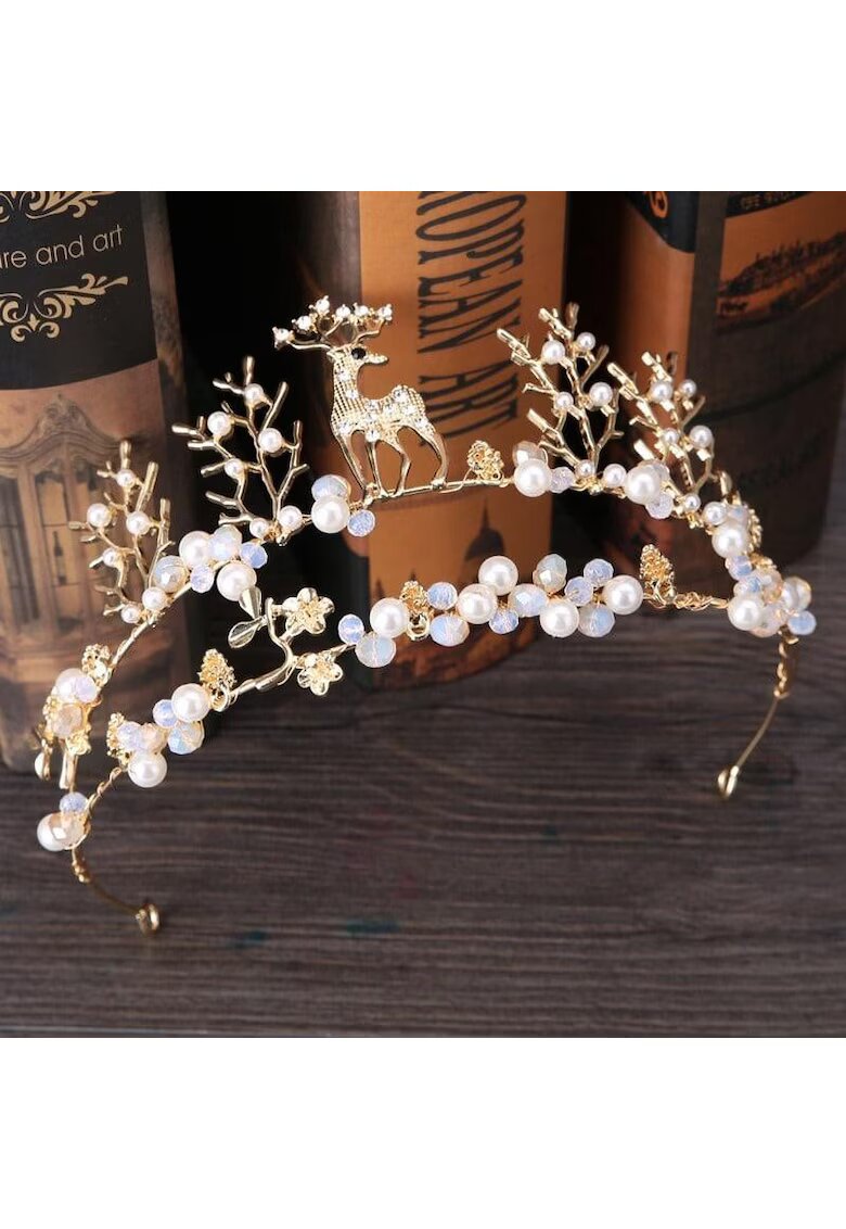 Pursehuit Coronita aurie - cu perle si pietre - Arenze C9 -