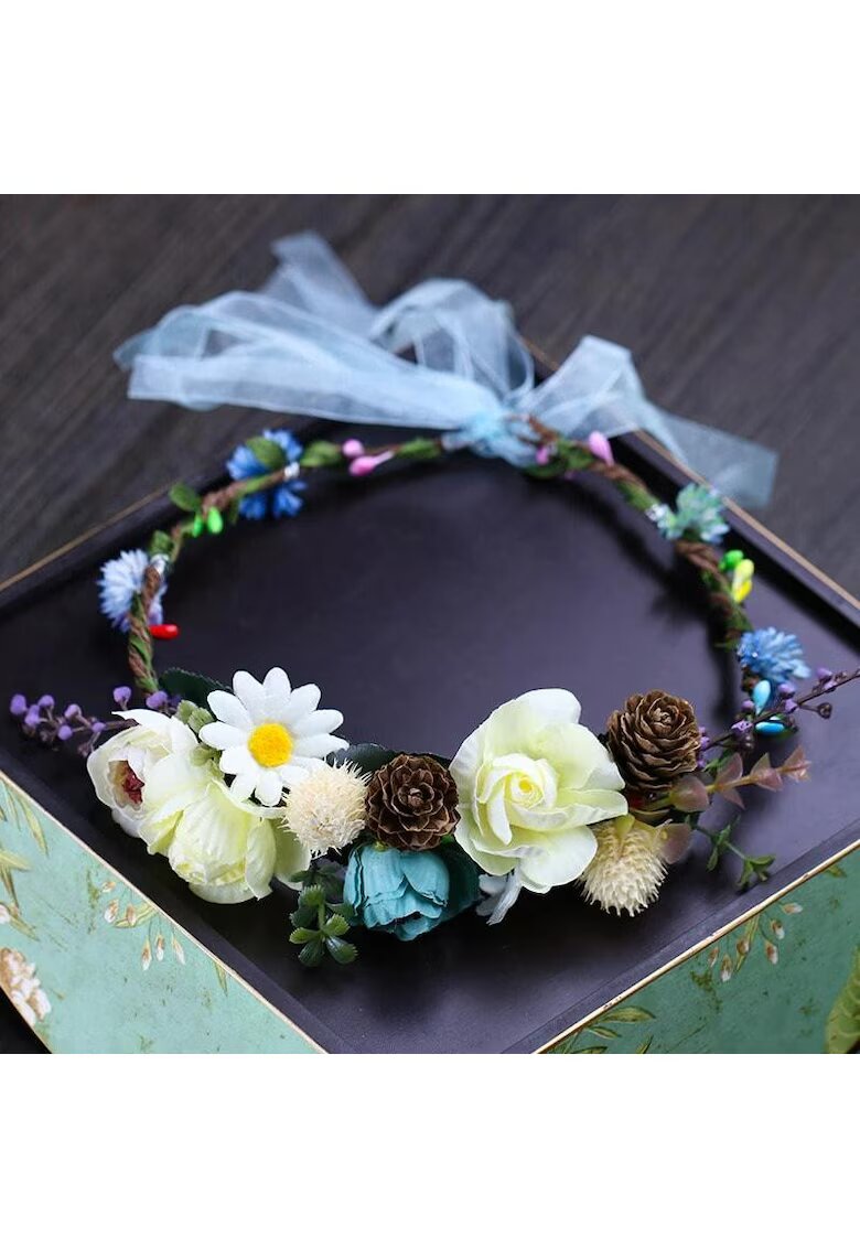 Pursehuit Coronita cu flori bleu - Tauno C5 -