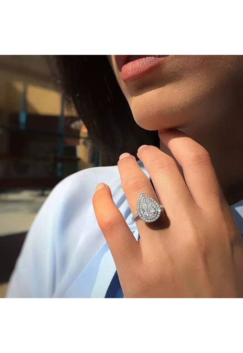 Pursehuit Inel argintiu - cu pietre din zirconiu - Milrid C1 - 5 (circumferinta: 49.3 mm)