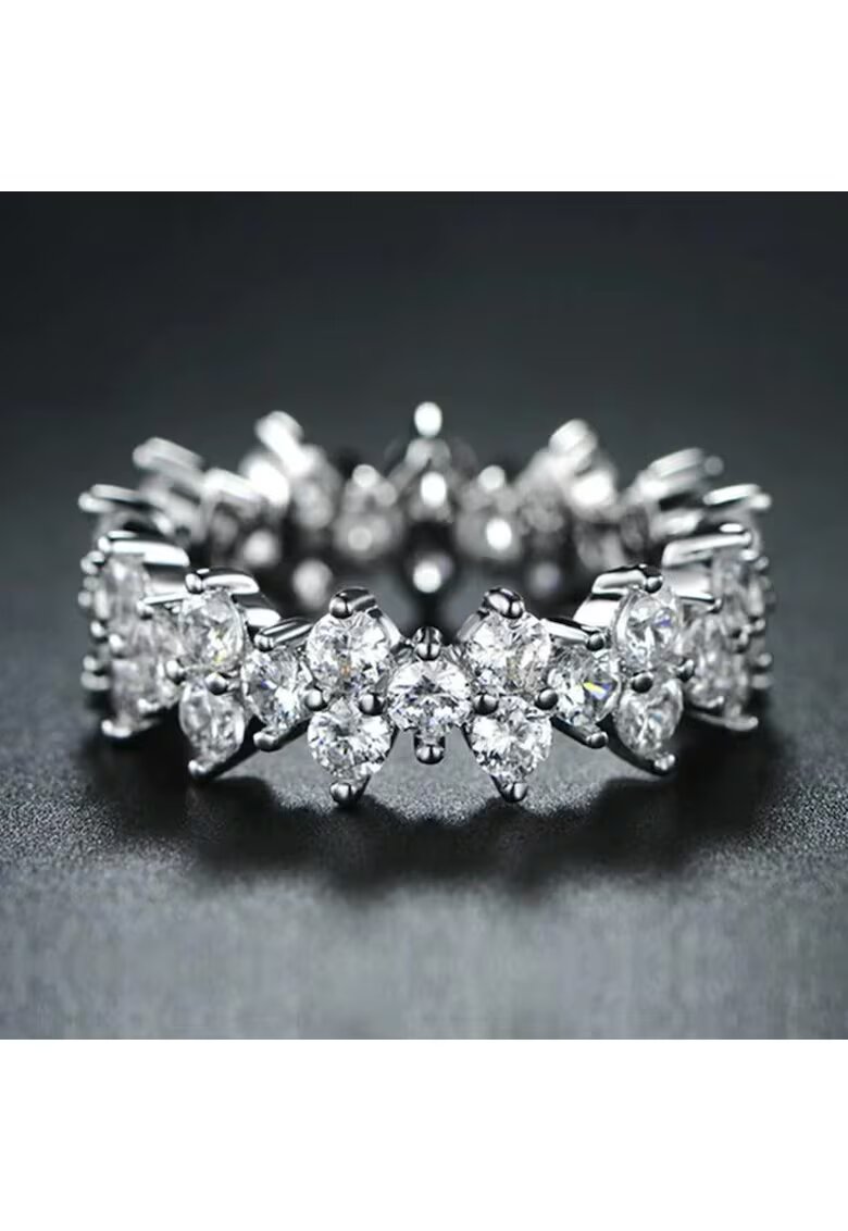 Pursehuit Inel argintiu - cu pietre din zirconiu - Silvana C4 - 7 (circumferinta: 54.5 mm)