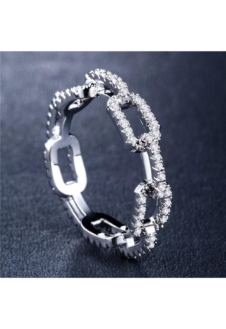 Pursehuit Inel argintiu - cu pietre din zirconiu - Zoe C6 - 8 (circumferinta: 57 mm)