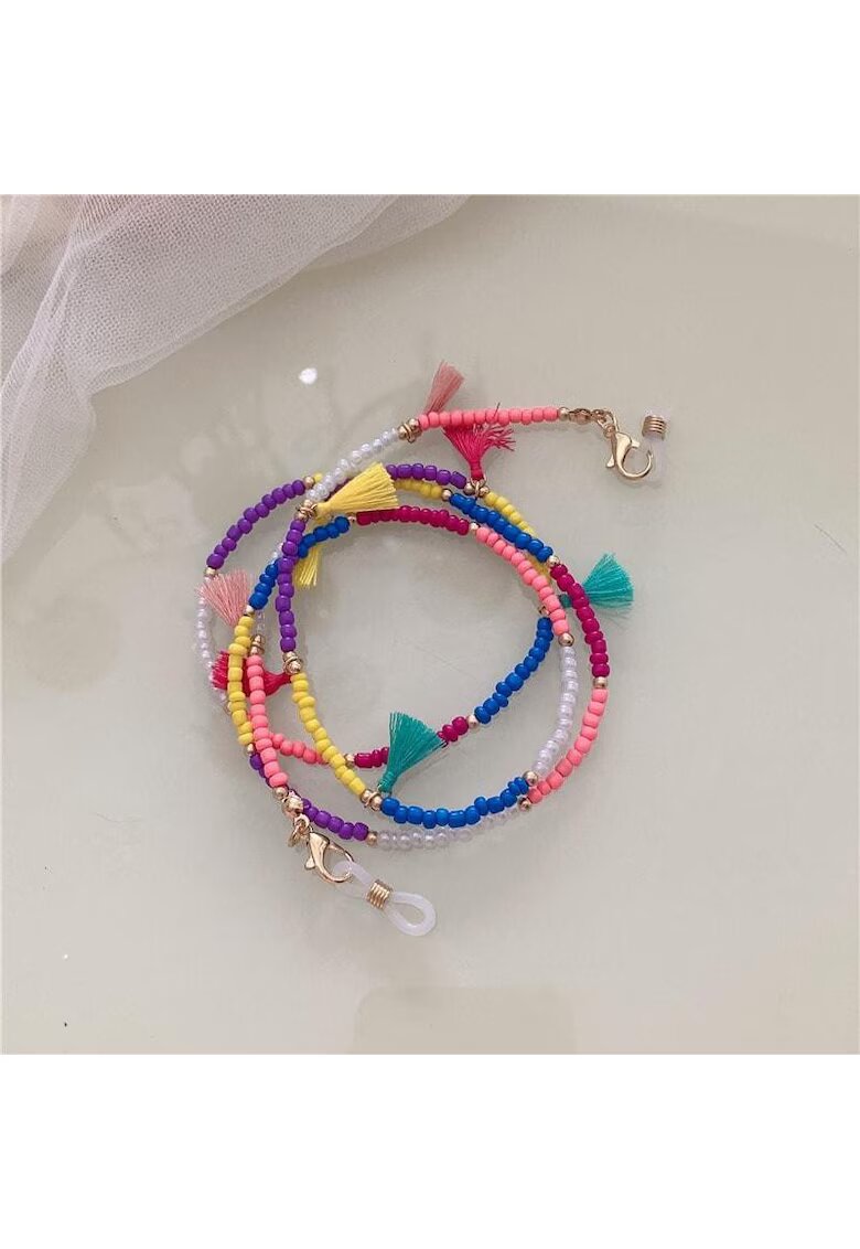 Pursehuit Lant de ochelari - cu margelute colorate si ciucuri - Othilde C4 -