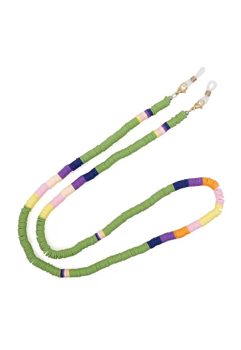 Pursehuit Lant de ochelari - verde - cu margelute - Aniela C5 -