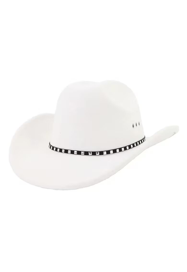 Pursehuit Palarie dama - alba - stil cowboy - Mintha -