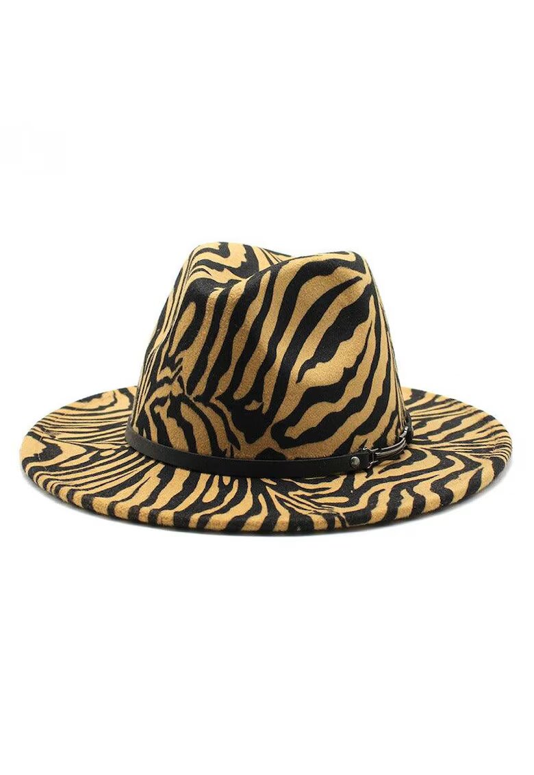 Pursehuit Palarie dama - bej - animal print - Ingela -