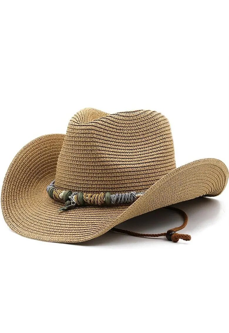 Pursehuit Palarie dama - bej - de vara - stil cowboy - Anela