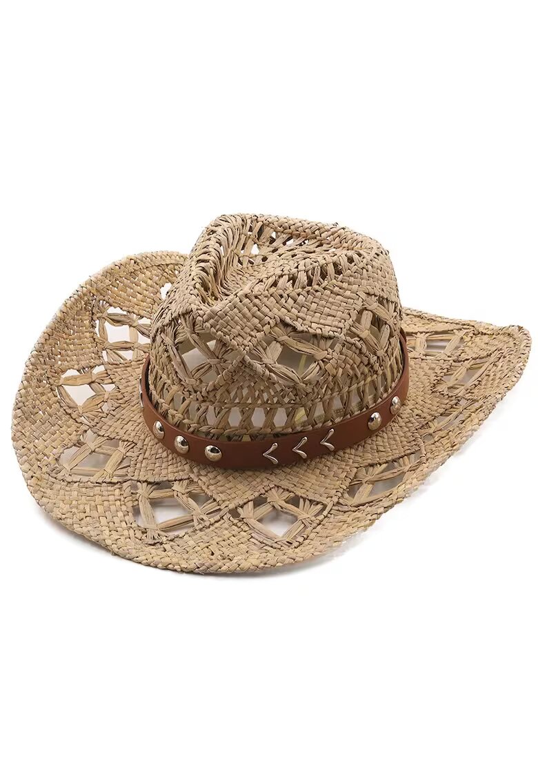 Pursehuit Palarie dama - de vara - stil cowboy - Fanny - - Bej