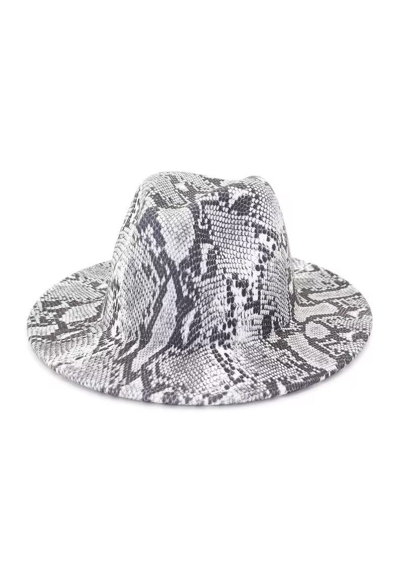 Pursehuit Palarie dama - gri - imprimeu piele de sarpe - Sonia -