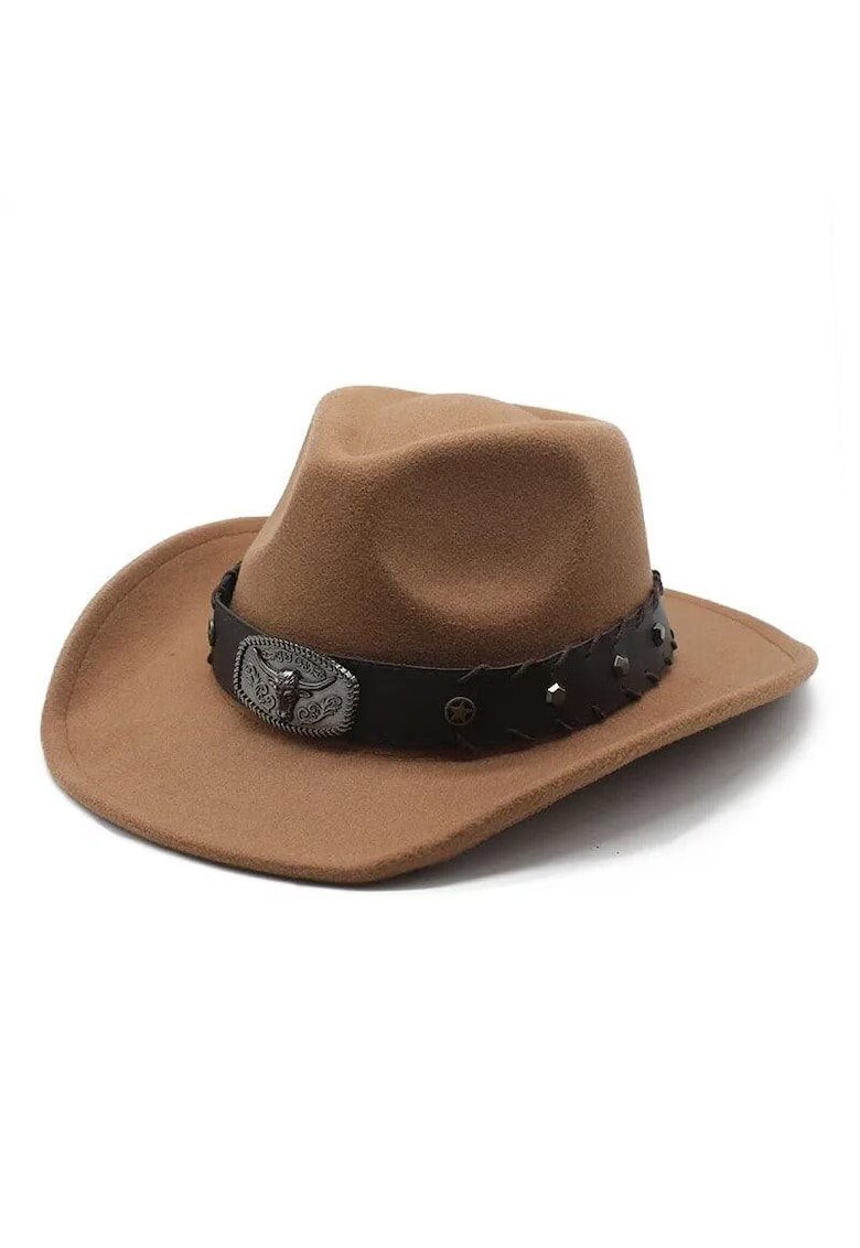 Pursehuit Palarie dama - maro - stil cowboy - Quin