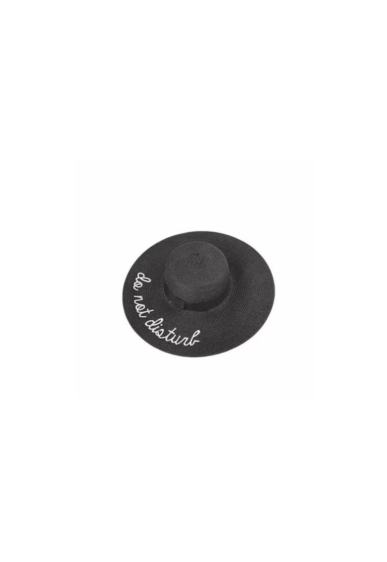 Pursehuit Palarie dama - neagra - de vara - mesaj Do Not Disturb - Thea -