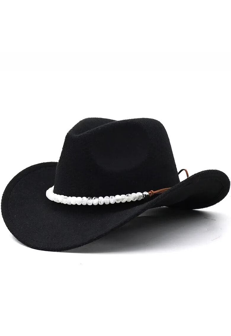 Pursehuit Palarie dama - neagra - stil cowboy - Martha -