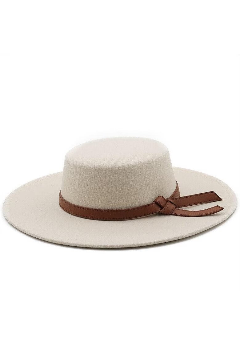 Pursehuit Palarie dama - stil canotiera - cu bor lat - Damita - - Bej