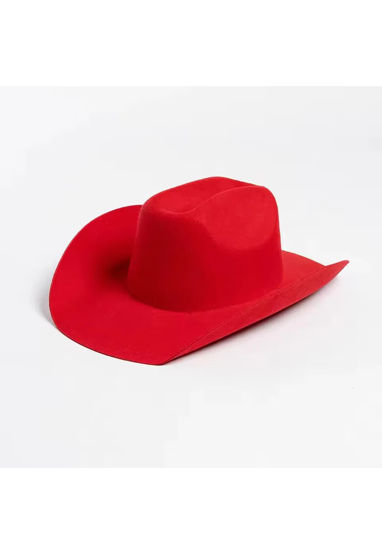 Pursehuit Palarie Fedora - rosie - din lana - stil cowboy - reglabila - Hedley