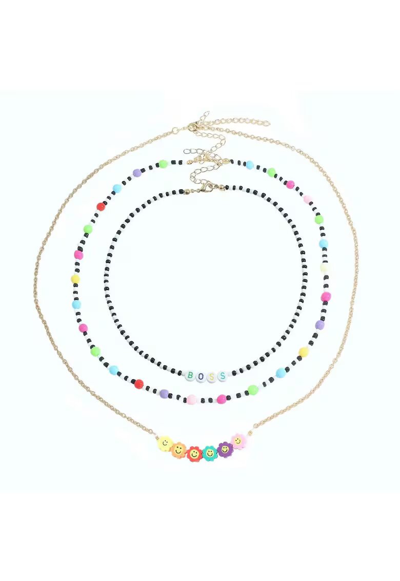 Pursehuit Set 3 coliere - cu margelute colorate - Maxima C9 -