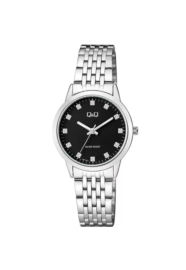 QQ Ceas analog de dama - Argintiu/Negru