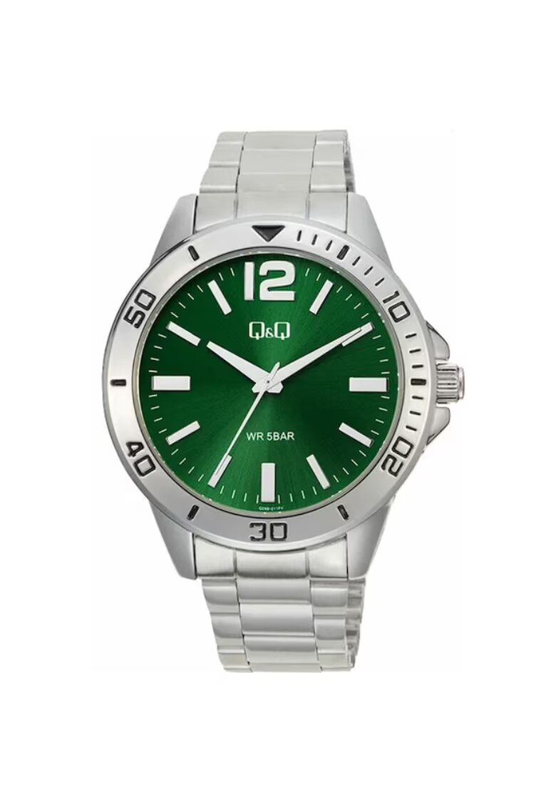 QQ Ceas barbatesc Q28B-011PY - 44mm - argintiu - rezistent la apa 5 atm