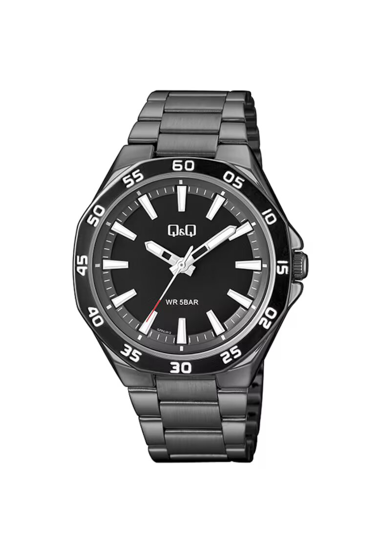 QQ Ceas barbatesc QZ82J412Y - bratara metalica - Negru