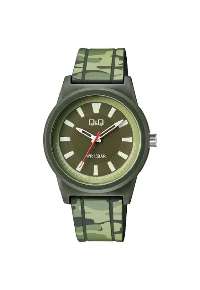 QQ Ceas barbatesc V35A-003VY - quartz mineral - verde