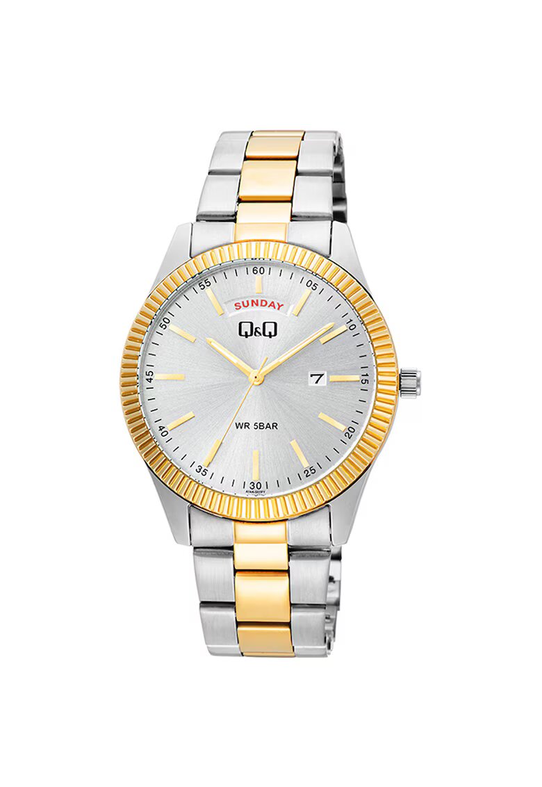 QQ Ceas barbati - A14A-002PY - Auriu/Argintiu