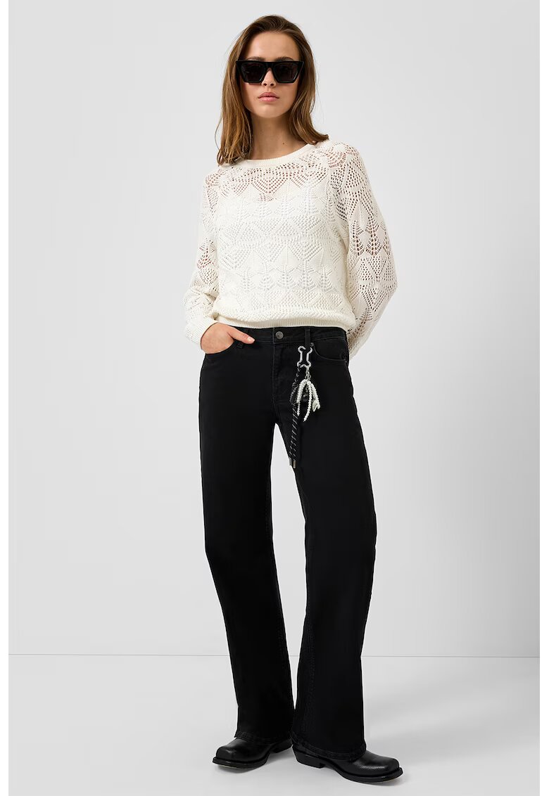 QS Blugi drepti cu design 5 buzunare - Negru