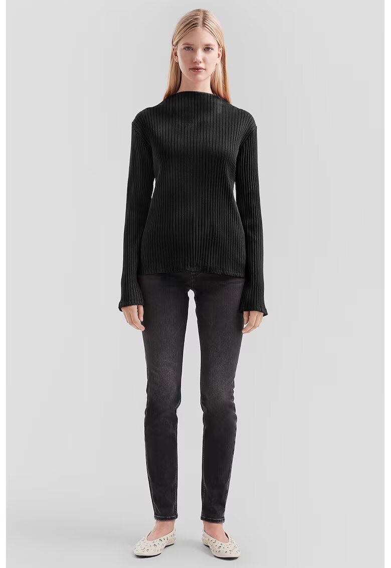 QS Bluza uni striata - Negru