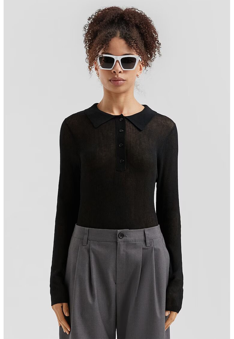 QS Cardigan subtire - Negru