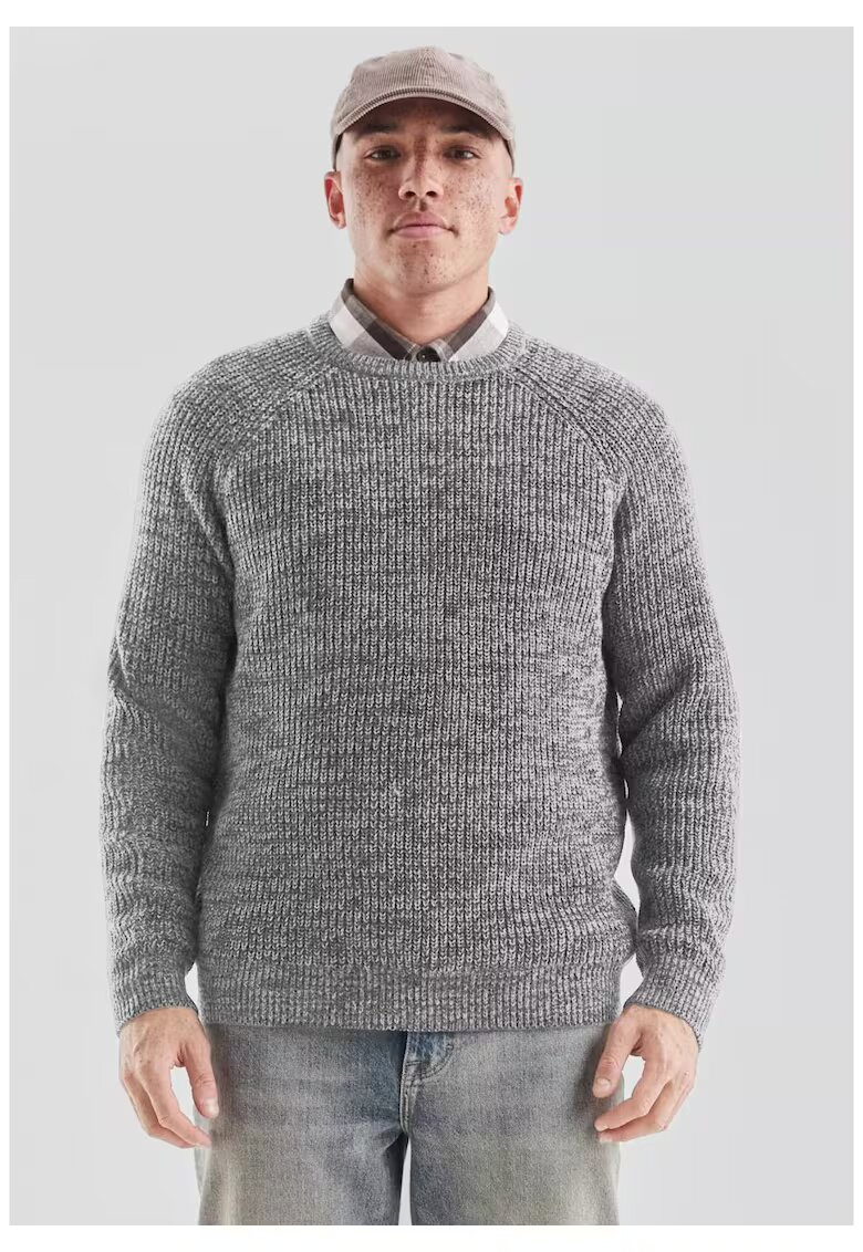 QS Pulover regular fit - cu decolteu la baza gatului - Gri inchis