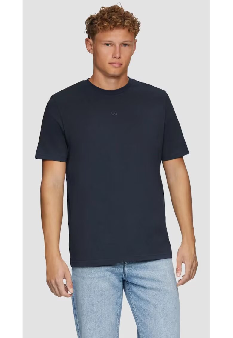 QS Q/S by s.Oliver - Tricou barbati cu decolteu la baza gatului - cu logo