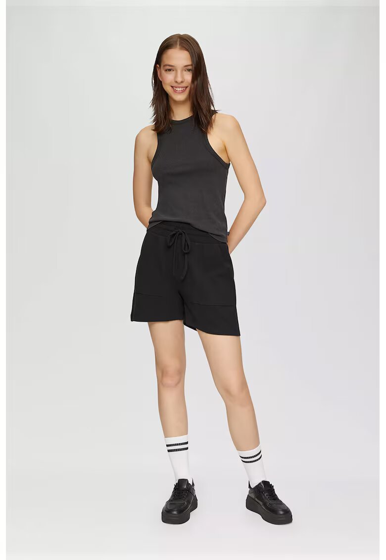 QS Top slim fit - Negru