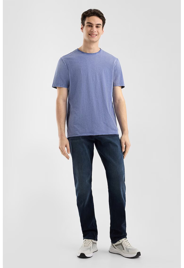 QS Tricou uni cu decolteu la baza gatului - Albastru lavanda