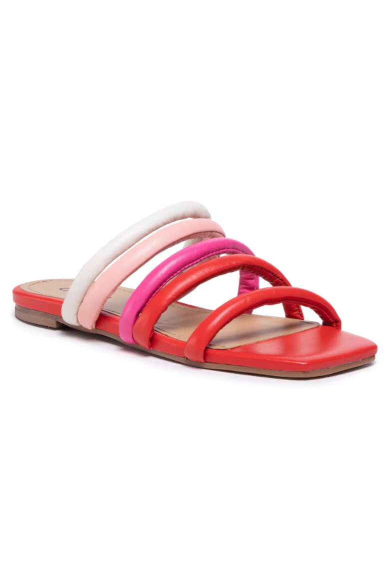 QUAZI Papuci flip-flop dama - Piele naturala - Multicolor - Multicolor