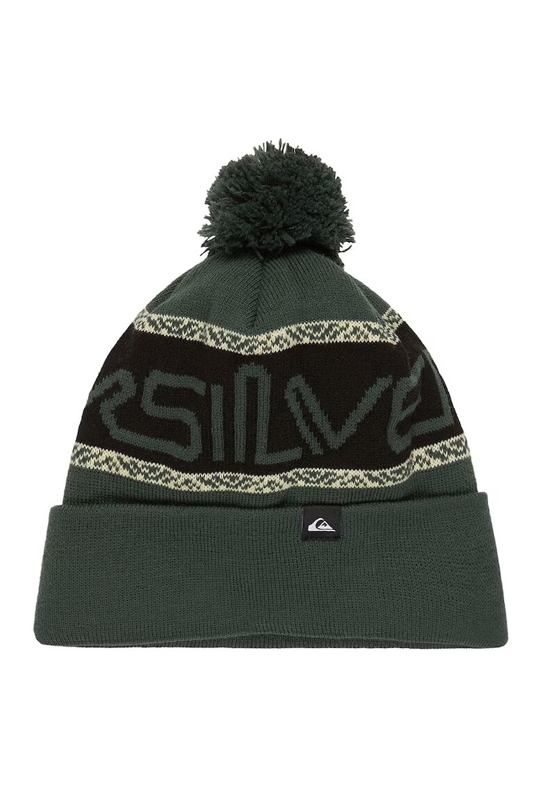 Quiksilver Caciula cu ciucure Summit - Verde/Negru