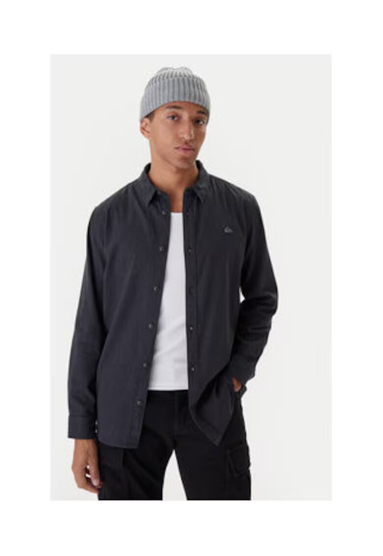 Quiksilver Camasa pentru barbati - bumbac/elastan - bleumarin -