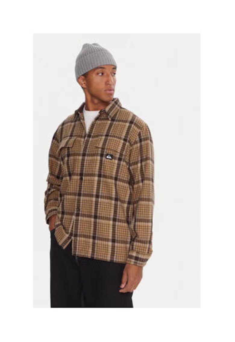Quiksilver Camasa pentru barbati - lana/poliester/acril/nylon - maro -