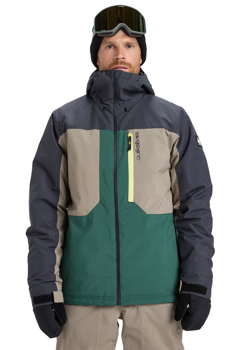 Quiksilver Geaca cu gluga pentru ski Dawson - Verde/Gri carbune/Grej