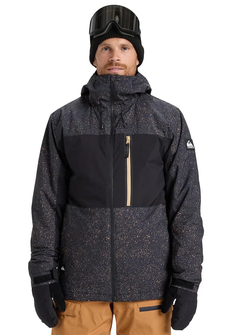 Quiksilver Geaca cu imprimeu pentru ski Sycamore - Negru/Bej/Bleumarin