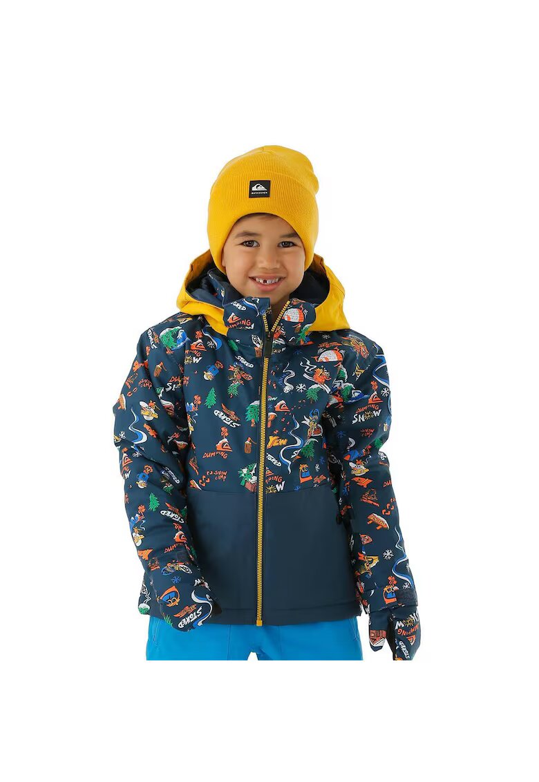 Quiksilver Geaca de schi impermeabila cu gluga si imprimeu -