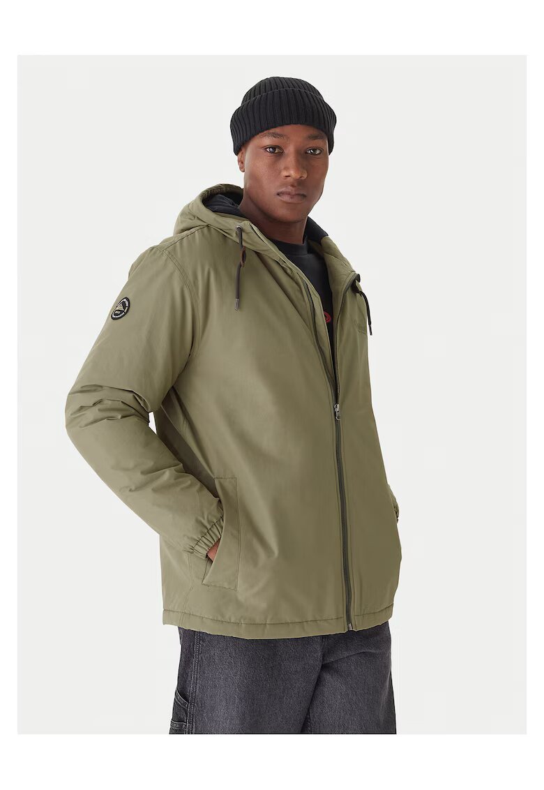 Quiksilver Geaca de tranzitie barbati verde - din bumbac