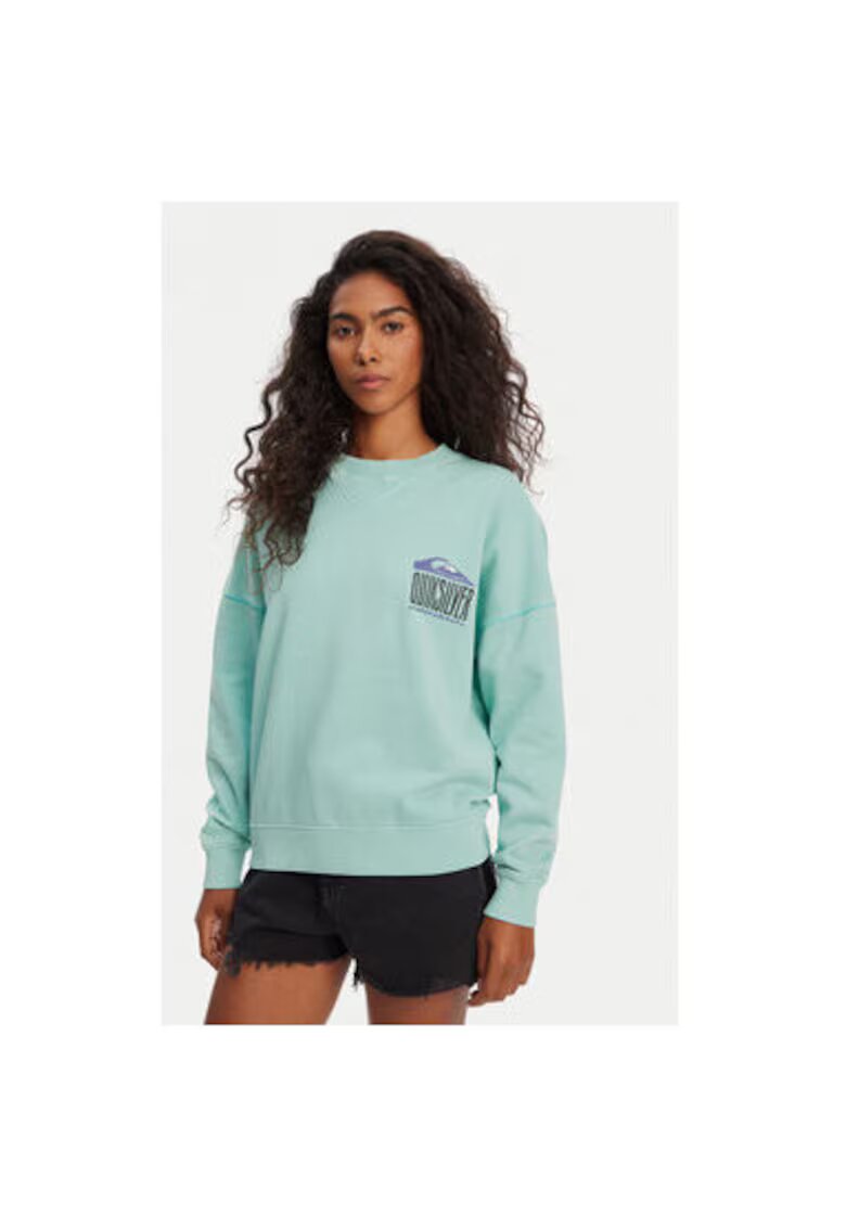 Quiksilver Hanorc dama EQWFT03179 - Bumbac/Poliester - Turcoaz - Turcoaz