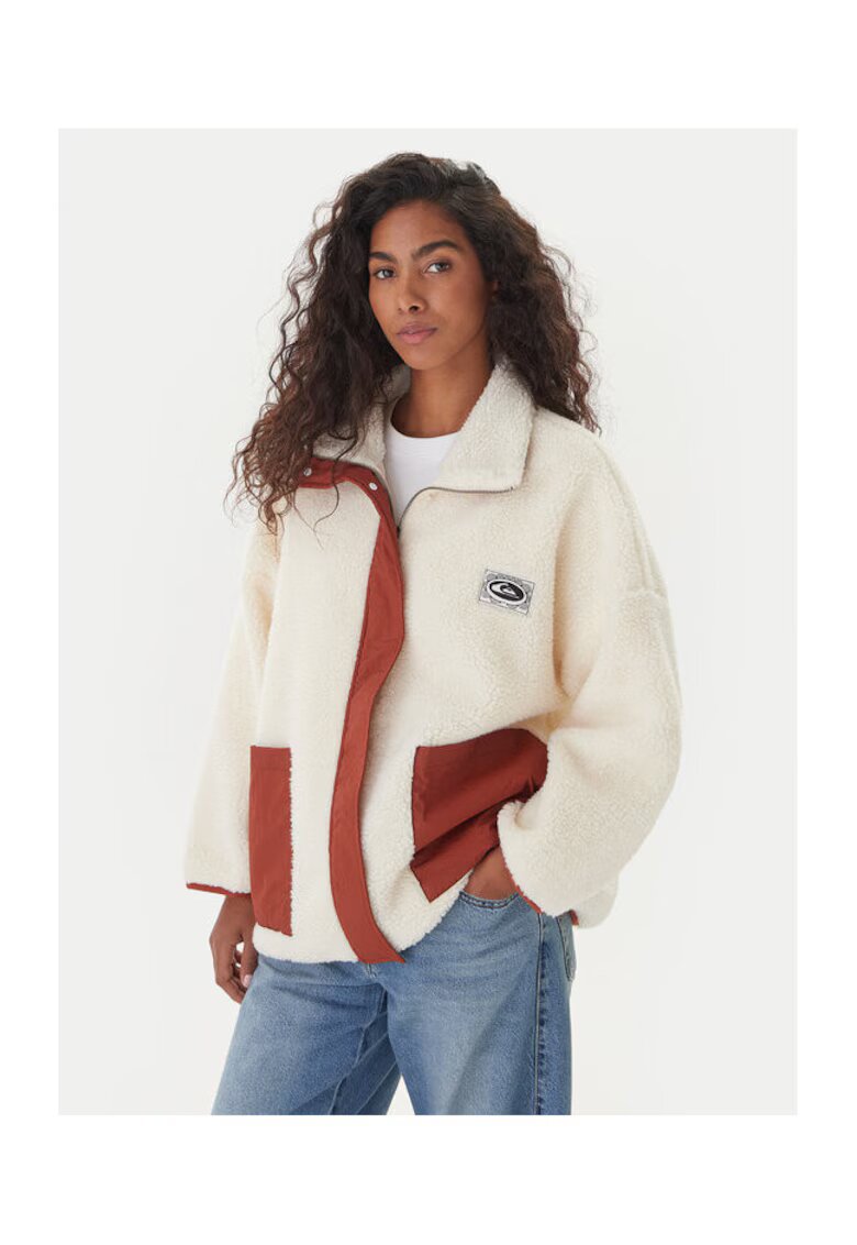 Quiksilver Jacheta de tranzitie pentru femei alb - maro