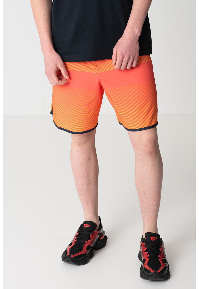 Quiksilver Pantaloni scurti de baie cu snur de ajustare - Negru/Portocaliu