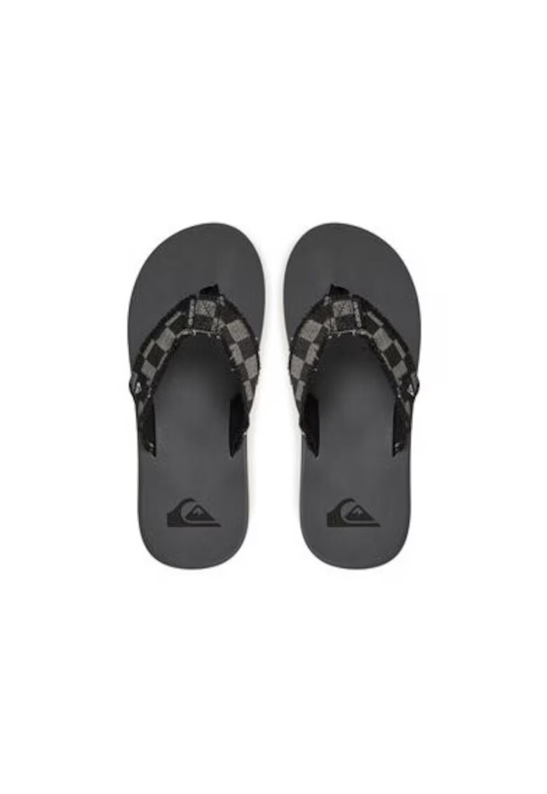 Quiksilver Papuci flip-flop barbati AQYL100047 - Textil - Negru/Gri - Negru/Gri