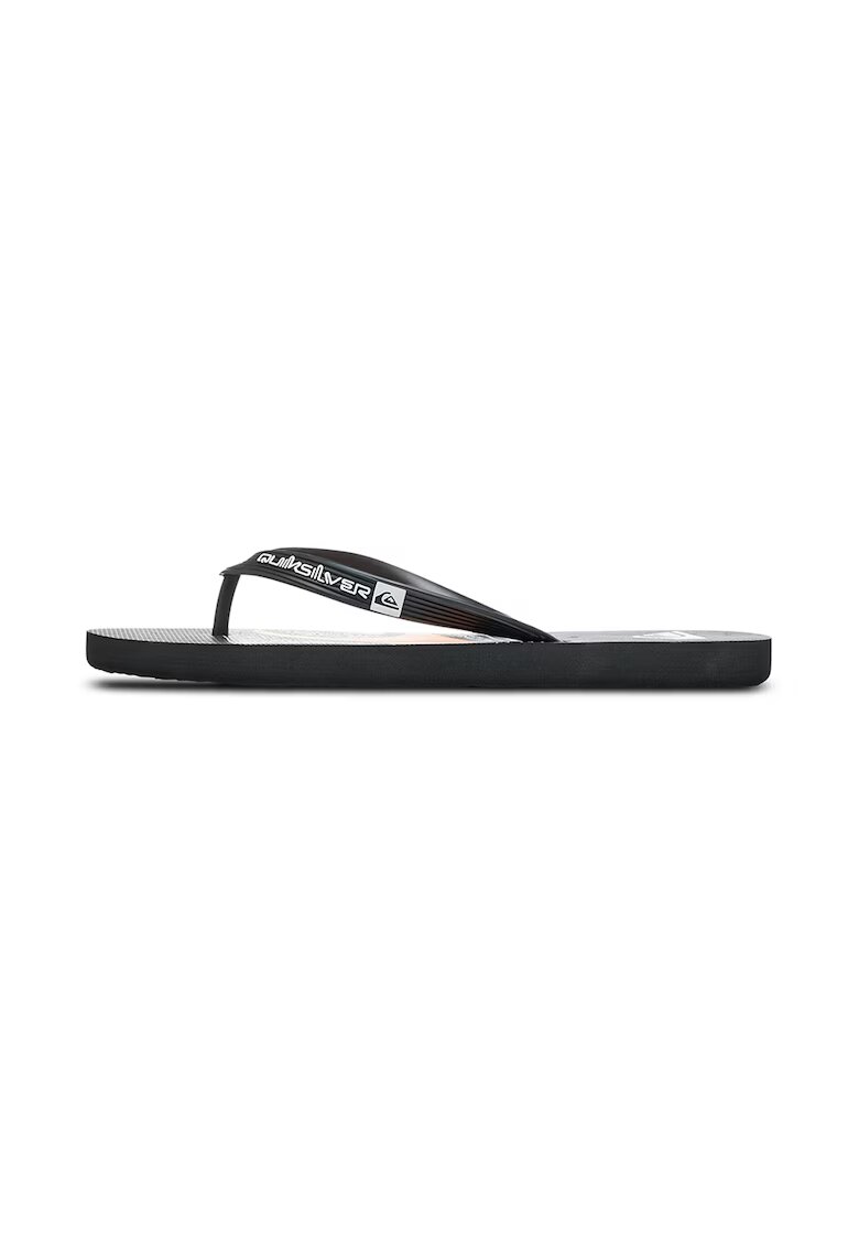 Quiksilver Papuci flip-flop cu logo Java Art - Negru/Portocaliu pal/Alb murdar