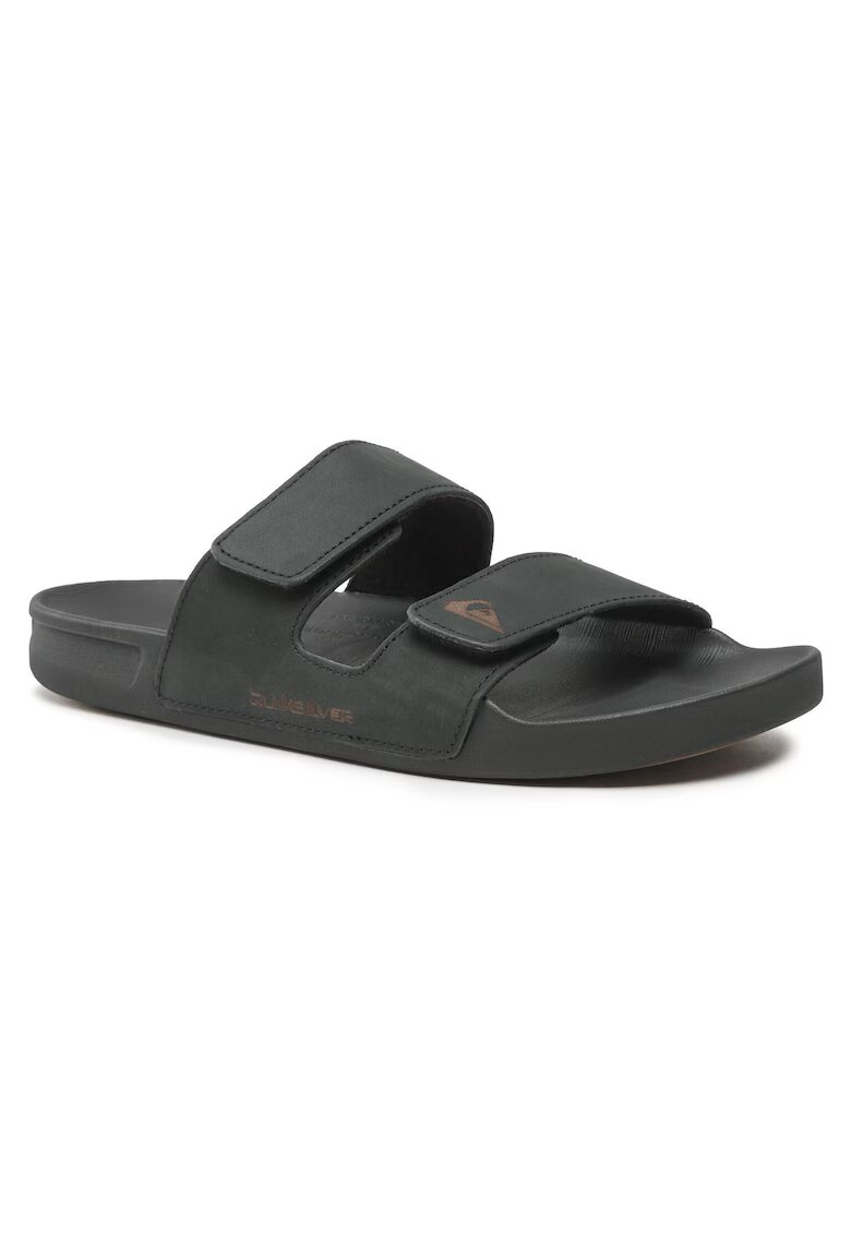 Quiksilver Slapi barbati AQYL101256 - Piele naturala - Negru - Negru