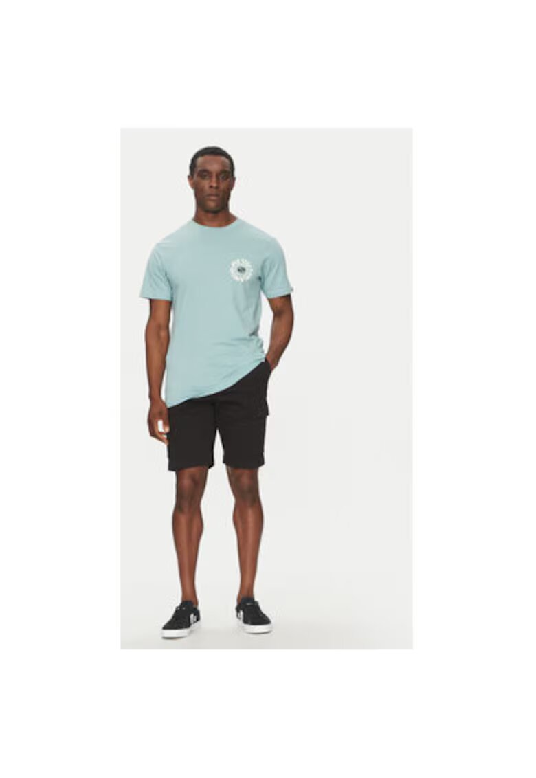 Quiksilver Tricou barbati EQYZT08036-BGW0 - Bumbac organic - Turcoaz - Turcoaz