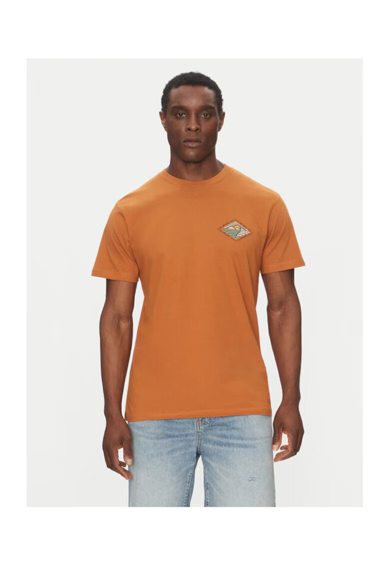 Quiksilver Tricou barbati EQYZT08038-CMN0 - Bumbac organic - Maro - Maro