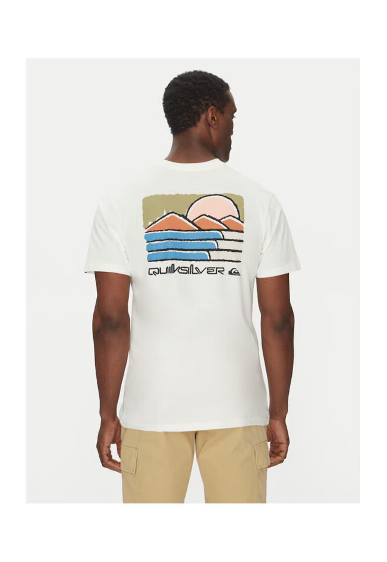 Quiksilver Tricou barbati EQYZT08038-WBK0 - Bumbac organic - 46797 - Ecru