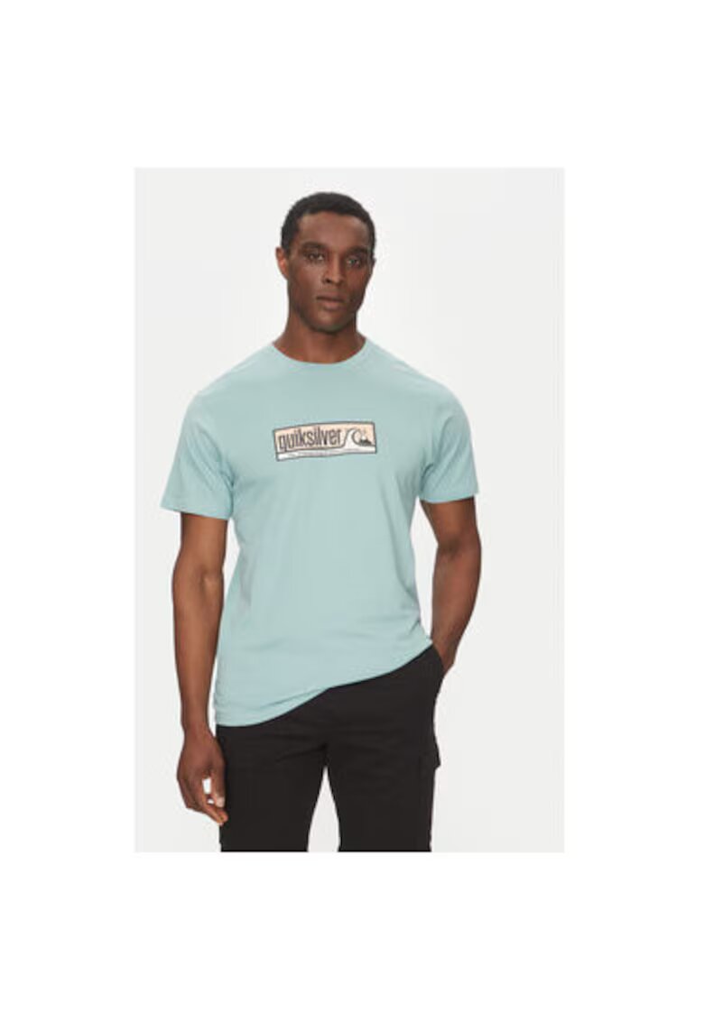 Quiksilver Tricou barbati EQYZT08040-BGW0 - Bumbac - Turcoaz - Turcoaz